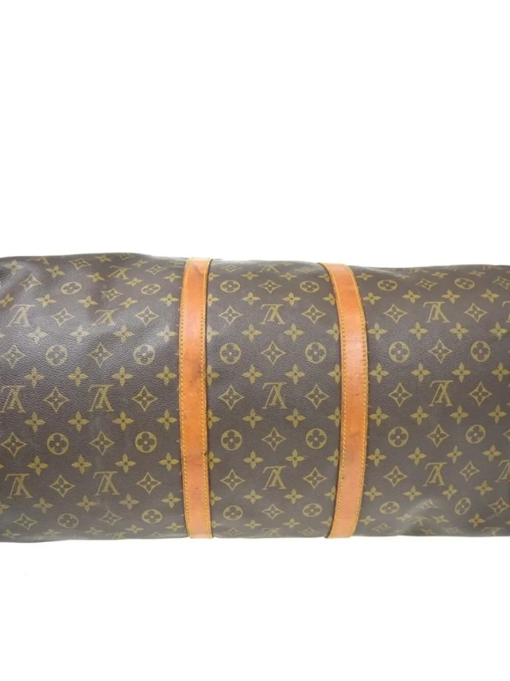 Louis Vuitton Keepall Bandouliere Duffle Brown Canvas